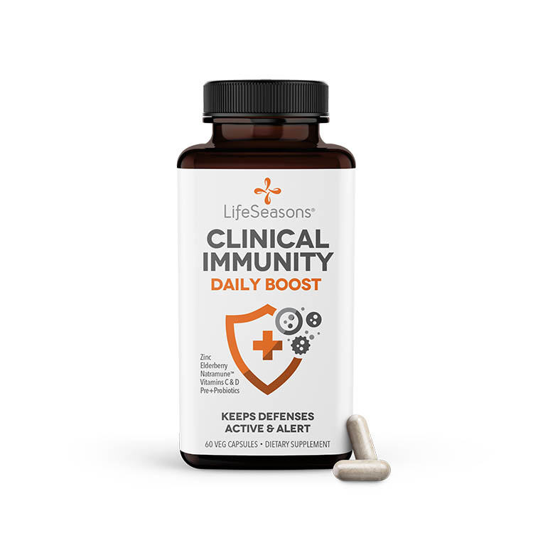 LifeSeasons Immuni-T Daily Boost supplement bottle for everyday immune system support